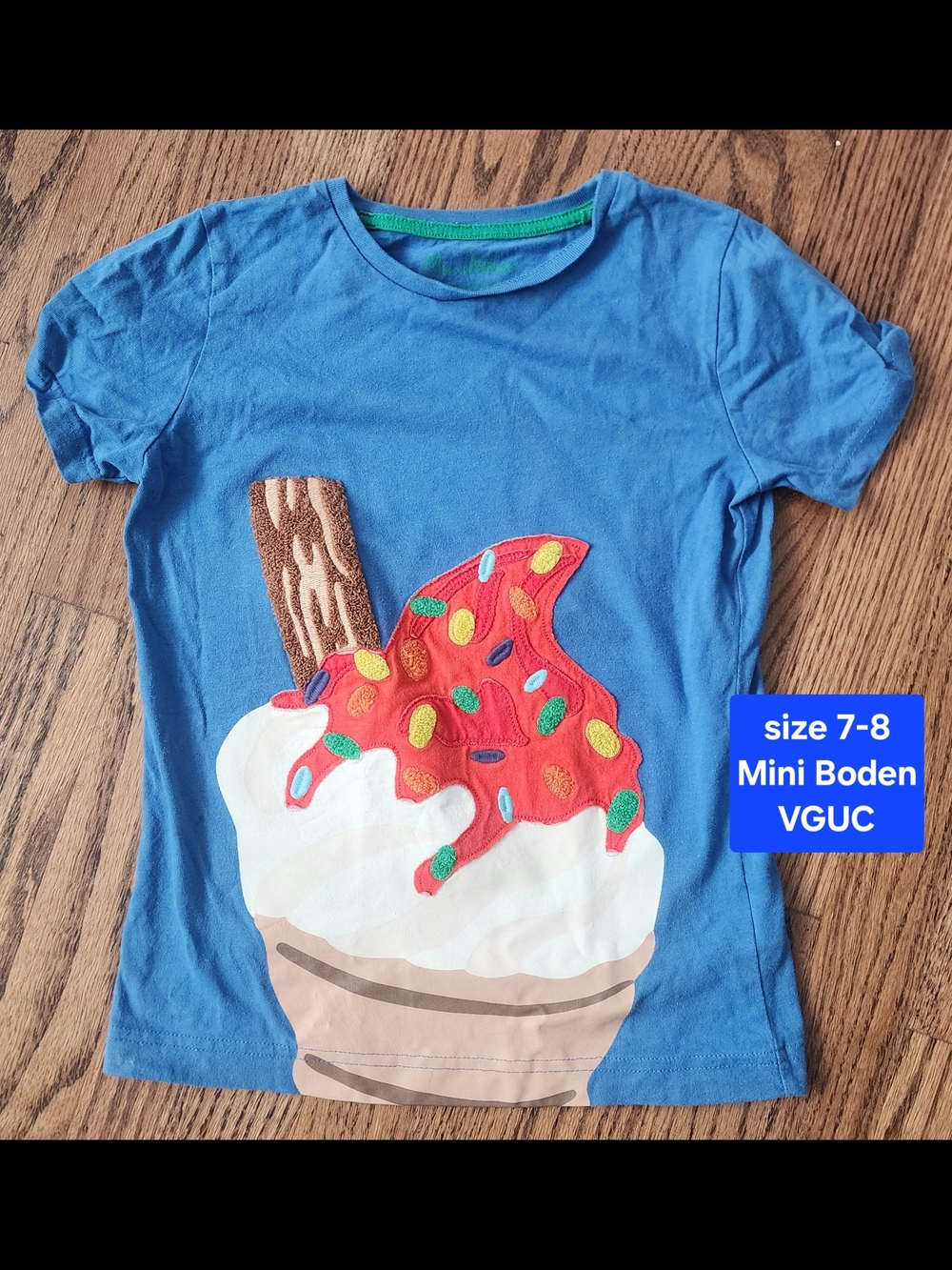 Mini Boden Ice Cream Applique Tee